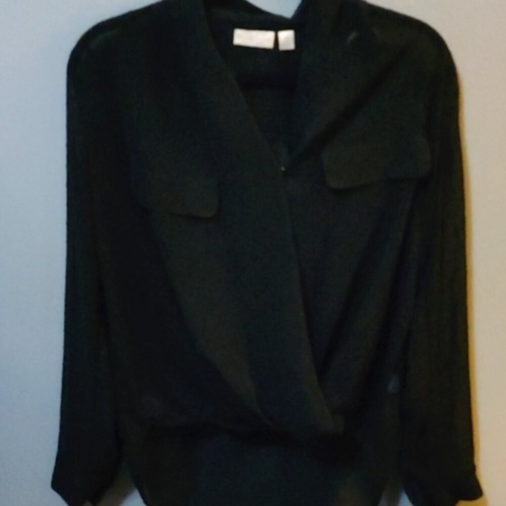 Black dotted blouse